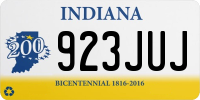 IN license plate 923JUJ