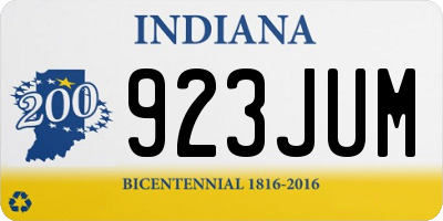 IN license plate 923JUM
