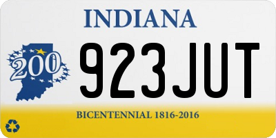 IN license plate 923JUT