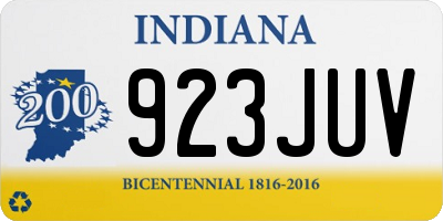 IN license plate 923JUV