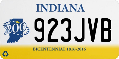 IN license plate 923JVB