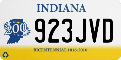 IN license plate 923JVD