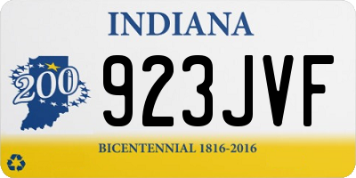 IN license plate 923JVF