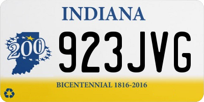 IN license plate 923JVG
