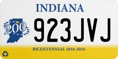 IN license plate 923JVJ