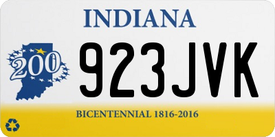 IN license plate 923JVK
