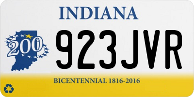IN license plate 923JVR