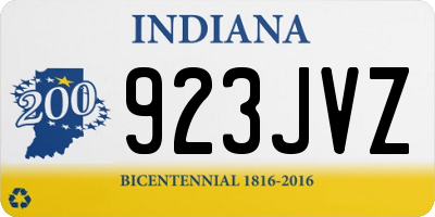 IN license plate 923JVZ