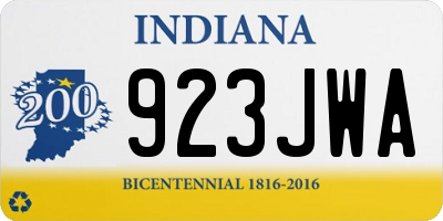 IN license plate 923JWA