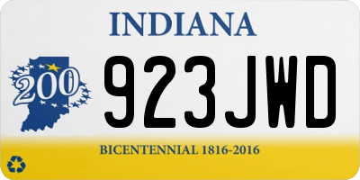 IN license plate 923JWD