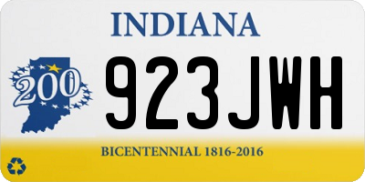 IN license plate 923JWH
