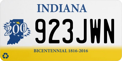 IN license plate 923JWN