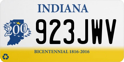 IN license plate 923JWV