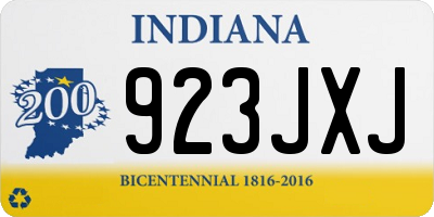 IN license plate 923JXJ