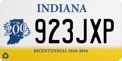 IN license plate 923JXP