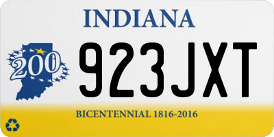 IN license plate 923JXT
