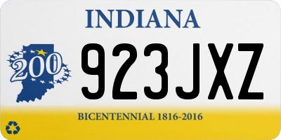 IN license plate 923JXZ