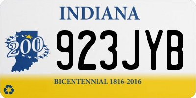 IN license plate 923JYB