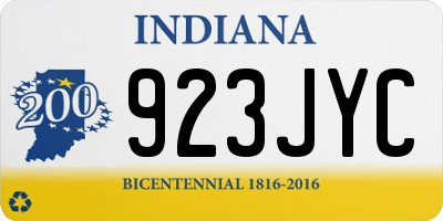 IN license plate 923JYC