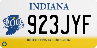 IN license plate 923JYF