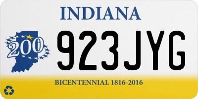 IN license plate 923JYG