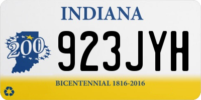 IN license plate 923JYH