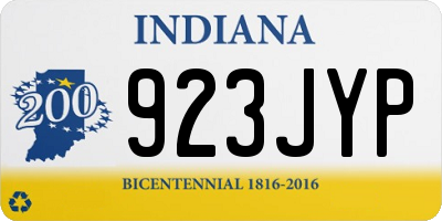 IN license plate 923JYP