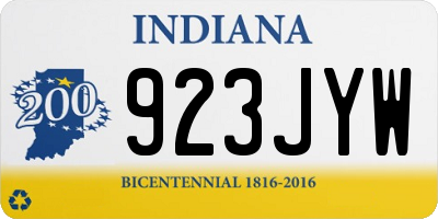 IN license plate 923JYW