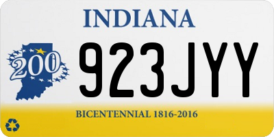 IN license plate 923JYY
