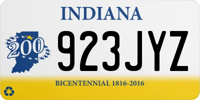 IN license plate 923JYZ