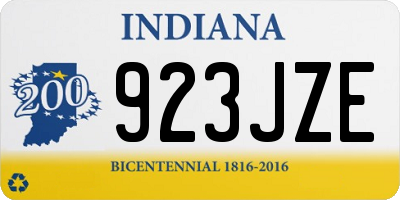 IN license plate 923JZE