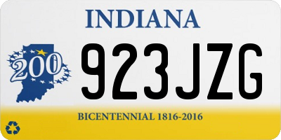 IN license plate 923JZG