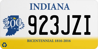 IN license plate 923JZI