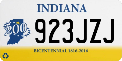 IN license plate 923JZJ