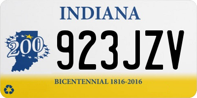 IN license plate 923JZV