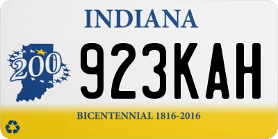 IN license plate 923KAH