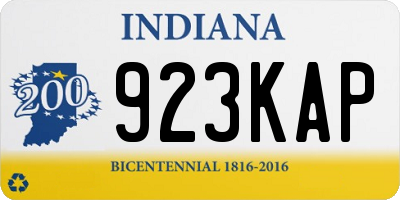 IN license plate 923KAP