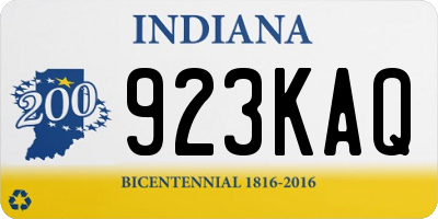 IN license plate 923KAQ
