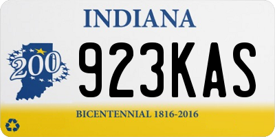 IN license plate 923KAS