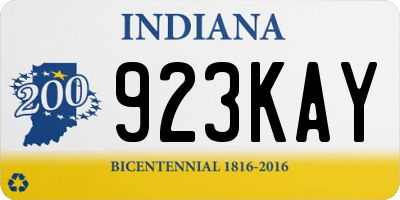 IN license plate 923KAY