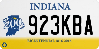 IN license plate 923KBA
