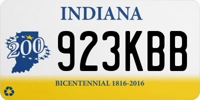 IN license plate 923KBB