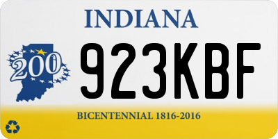 IN license plate 923KBF