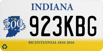 IN license plate 923KBG