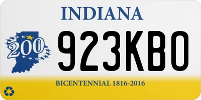 IN license plate 923KBO