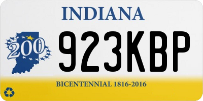 IN license plate 923KBP