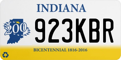 IN license plate 923KBR
