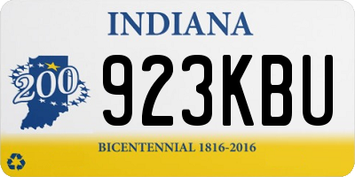 IN license plate 923KBU