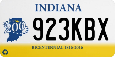 IN license plate 923KBX