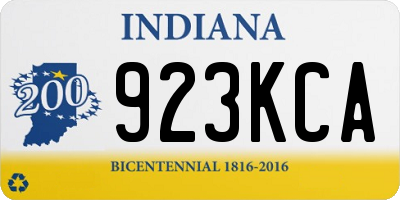 IN license plate 923KCA
